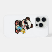 かわいいパンダ ドリンク iPhoneケース (裏面横)