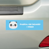 かわいいパンダ バンパーステッカー (車上)