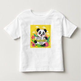 かわいいパンダ「パンドラの日を過ごす」 トドラーTシャツ