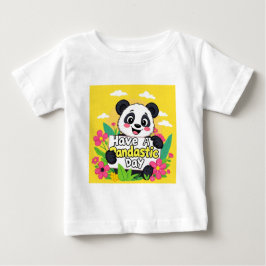かわいいパンダ「パンドラの日を過ごす」 ベビーTシャツ