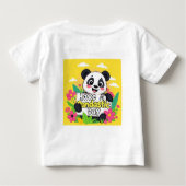 かわいいパンダ「パンドラの日を過ごす」 ベビーTシャツ (裏面)