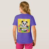 かわいいパンダ「パンドラの日を過ごす」 Tシャツ (裏面フル)