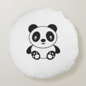かわいいパンダ ラウンドクッション (裏面)
