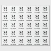 かわいいパンダ ラッピングペーパー (フラット)