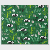 かわいいパンダ ラッピングペーパー (フラット)