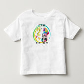 かわいいパンダ - 名入れ トドラーTシャツ (正面)