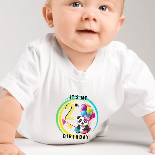 かわいいパンダ - 名入れ トドラーTシャツ