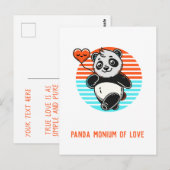 かわいいパンダ「愛のパンダのモニウム」 ポストカード (正面/裏面)