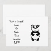 かわいいパンダ 招待状 (正面/裏面)