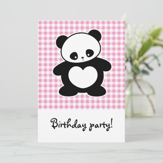 かわいいパンダ 招待状 (スタンド正面)