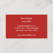 かわいいパンダ、赤い漫画 名刺 (裏面)