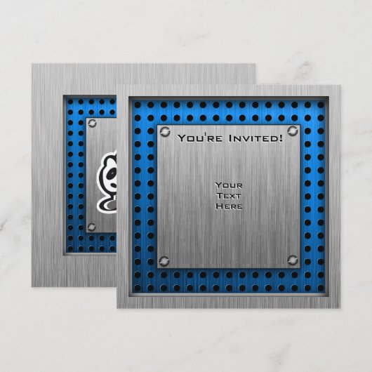 かわいいパンダ; 銀 招待状 (正面/裏面)