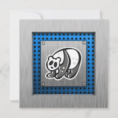 かわいいパンダ; 銀 招待状 (裏面)