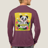 かわいいパンダ「Have A Pandastic Day」 トライブレンドＴシャツ (背面)