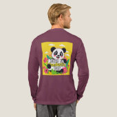 かわいいパンダ「Have A Pandastic Day」 トライブレンドＴシャツ (背面全体)