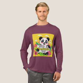かわいいパンダ「Have A Pandastic Day」 トライブレンドＴシャツ