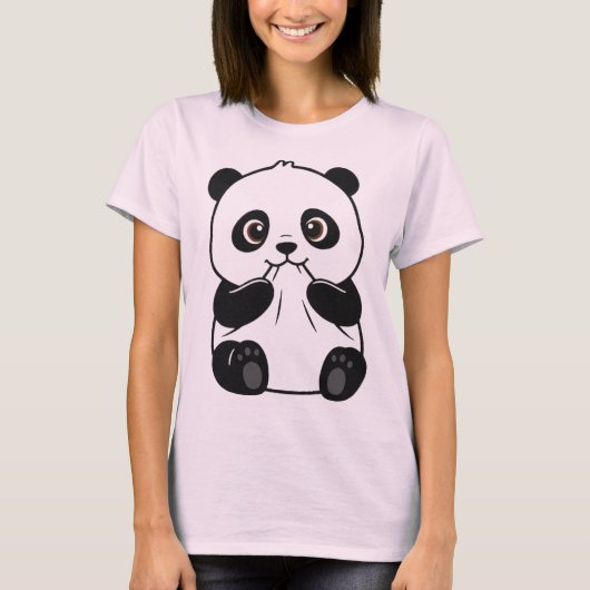 かわいいパンダ Tシャツ (正面)