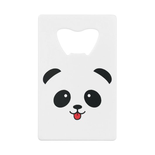 かわいいパンダBlep Mlem Blop クレジットカード栓抜き (正面)