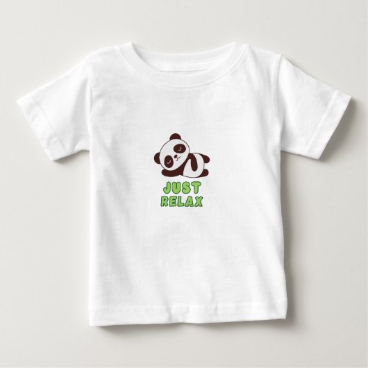 かわいいパンダTシャツ ベビーTシャツ (正面)