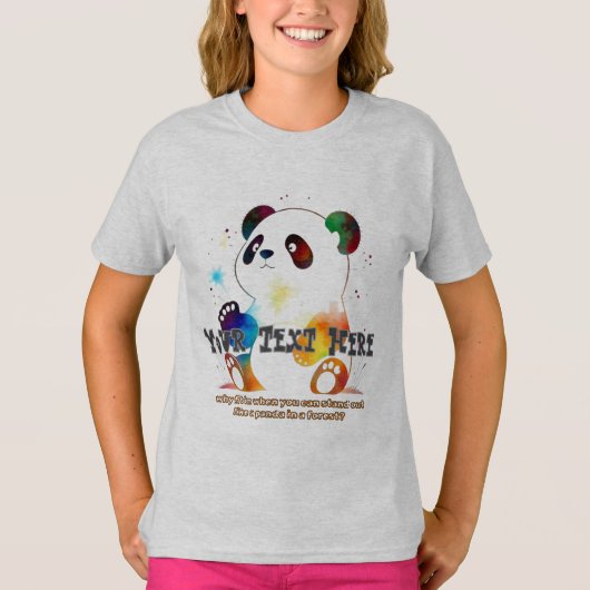 かわいいパンダTシャツ Tシャツ (正面)