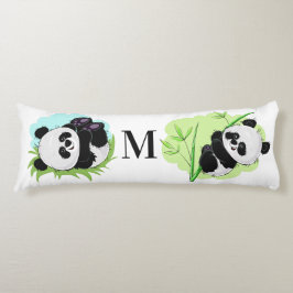 かわいいパンドカスタムス体モノグラム ボディピロー