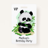 かわいいパンドカスタムス文字バッジ バッジ (正面)