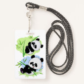 かわいいパンドカスタムス文字バッジ バッジ (裏面ランヤード)