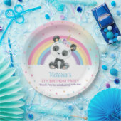 かわいいパンドラ(PANDA)誕生パーティーレインボー ペーパープレート (パーティー)