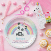 かわいいパンドラ(PANDA)誕生パーティーレインボー ペーパープレート (パーティー)