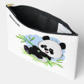 かわいいパンドラ(PANDAS)名前をカスタムする アクセサリーポーチ (見開き)