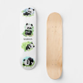かわいいパンドラ(PANDAS)名前をカスタムする スケートボード (正面)