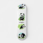 かわいいパンドラ(PANDAS)名前をカスタムする スケートボード (正面)