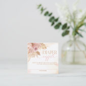 かわいいパンパスおむつラッフルチケットベビーシャワーゲーム エンクロージャーカード (スタンド正面)