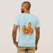 かわいいパンプキンとペストリーの秋デザイン Tシャツ (裏面フル)