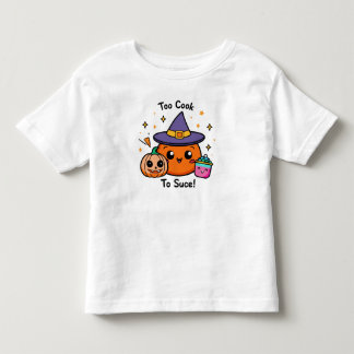 かわいいパンプキンウィッチハロウィンベクターアート トドラーTシャツ