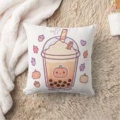 かわいいパンプキンスパイスボバスロー枕 クッション (ブランケット)