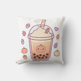 かわいいパンプキンスパイスボバスロー枕 クッション