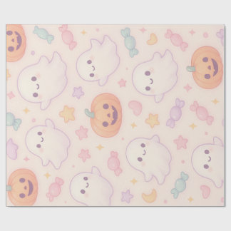 かわいいパンプキンハロウィンデザイン ラッピングペーパー