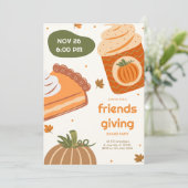 かわいいパンプキンパイとカップケーキのフレンドスギヴィン 招待状 (スタンド正面)