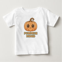 かわいいパンプキンムードのベビーTシャツ