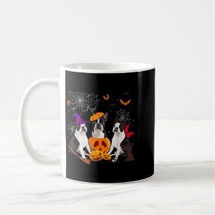 かわいいパンプキン魔女ボストンテリア犬ハロウィン コーヒーマグカップ
