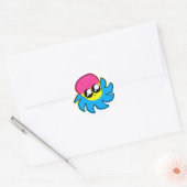 かわいいパンプライドタコステッカー ラウンドシール (封筒)