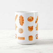 かわいいパンベーカリーパンベアーカメフランスの転が コーヒーマグカップ (中央)
