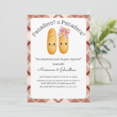 かわいいパン屋さんまたはパン屋さん 赤ちゃんお披露目 招待状 (スタンド正面)