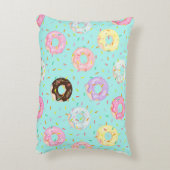 かわいいパン屋さん振りかけるドーナツ柄 アクセントクッション (裏面(縦))
