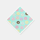 かわいいパン屋さん振りかけるドーナツ柄 スタンダードカクテルナプキン (角)