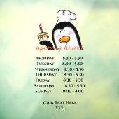 かわいいパン屋の開店時間が迫る ウィンドウサイン (シート3)