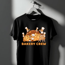 かわいいパン屋クルー カートゥーンシェフ バキングチームギフト Tシャツ