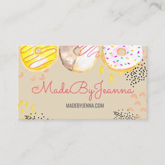 かわいいパン屋ドーナツ食糧名刺 名刺 (正面)