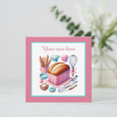 かわいいパン焼きパーティー 招待状 (スタンド正面)